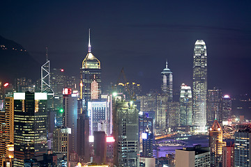 Image showing Hong Kong at night 