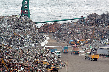 Image showing scrap yard recycling