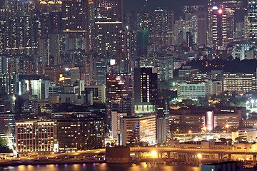 Image showing Hong Kong at night 