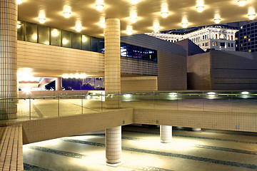 Image showing modern hall in city downtown night