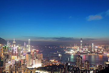 Image showing Sunset in Hong Kong 