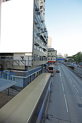 Image showing advertising block in traffic city
