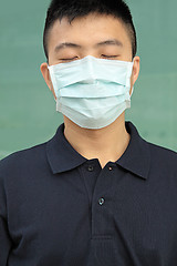 Image showing man wear mask outdoor