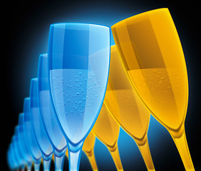 Image showing champagne glasses