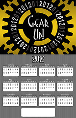 Image showing Gear up 2012 Annual CalendarLarge Image