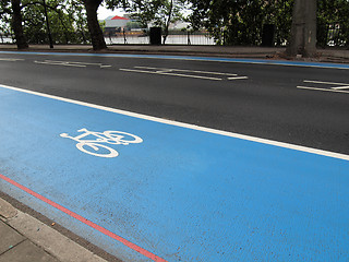 Image showing Bike lane sign