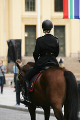 Image showing Riding police