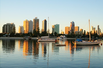 Image showing Main Beach Boats