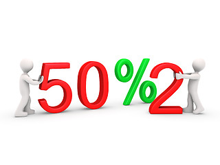 Image showing Two people make larger discount