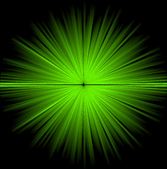 Image showing Abstract green cosmic background 