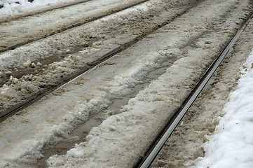 Image showing Milan Italy with snow