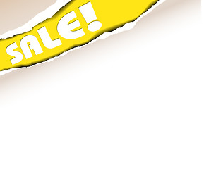 Image showing Vector ripped paper - background for items in sale 