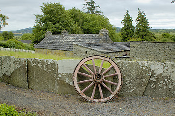 Image showing country farm and wheel