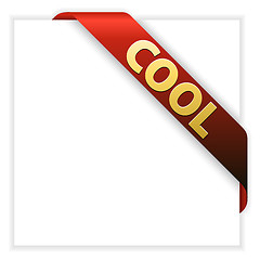 Image showing Cool red corner ribbon 