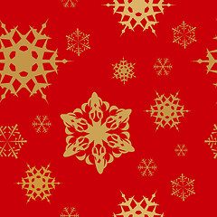 Image showing Winter - red christmas seamless pattern