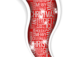 Image showing Vector Abstract Christmas card - season words