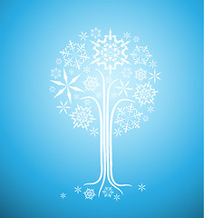 Image showing Christmas winter abstract tree 