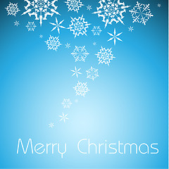 Image showing Vector  Christmas background with white snowflakes 