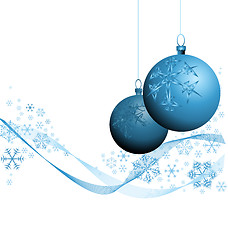Image showing Blue Christmas decorations