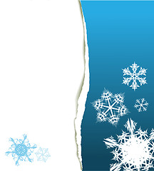 Image showing Christmas card with snowflakes 