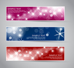 Image showing Set of vector christmas / New Year banners