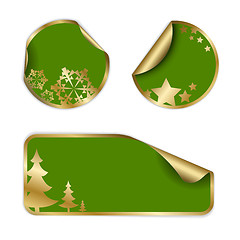 Image showing Christmas labels and stickers 