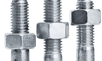 Image showing nuts on  screws