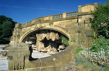 Image showing Old fountain on Esplanade, Metz, Lorraine, France