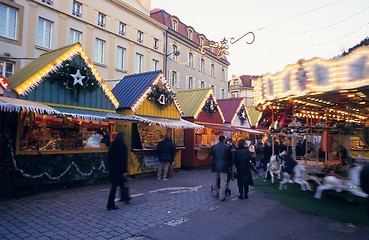 Image showing Christmas market, Metz, Lorraine, France