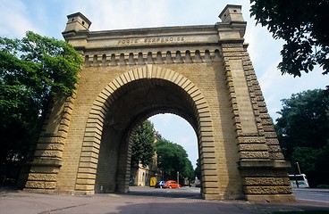 Image showing Old town's gate Porte Serpenoise, Metz