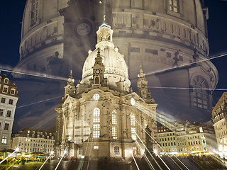 Image showing Frauenkirche by night