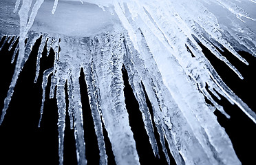 Image showing  icicle on a black background