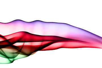 Image showing Abstraction: colorful fume shape on white