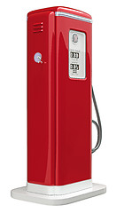 Image showing Red gas pump isolated over white 