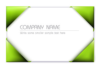 Image showing Business card in the green card holder 