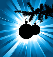 Image showing silhouette of a Christmas tree 