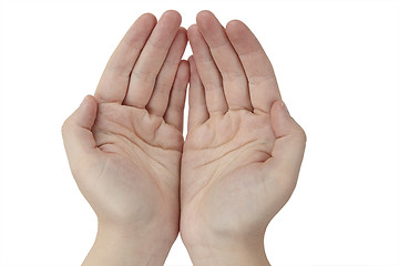 Image showing Hands open