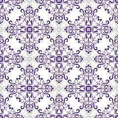 Image showing White seamless pattern with rhombuses