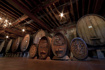 Image showing Historic Wine Barrels