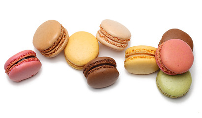Image showing Colorful macarons