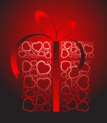 Image showing Stylized love present box