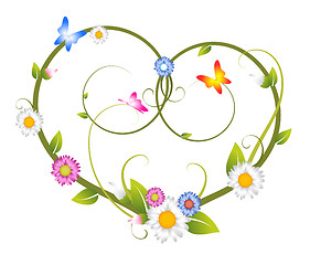 Image showing Spring floral heart