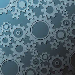 Image showing background made from various cogwheels 