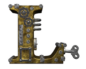 Image showing steampunk letter l