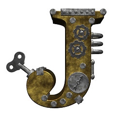 Image showing steampunk letter j