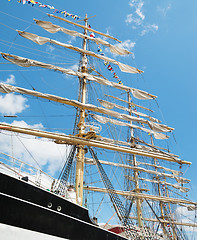 Image showing Masts and Sails