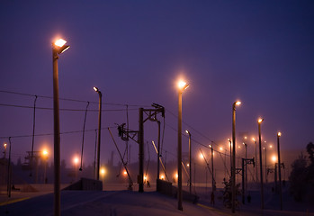 Image showing evening at ski resort