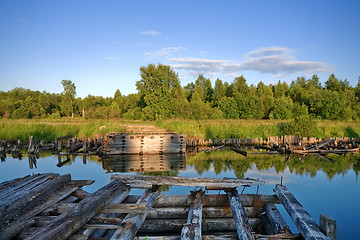 Image showing broken bridge