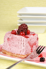 Image showing Wild berries bavarian cream