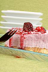 Image showing Wild berries bavarian cream